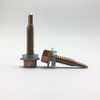 Tornillo de perforación de zinc amarillo Tornillo roscador con arandela de plástico