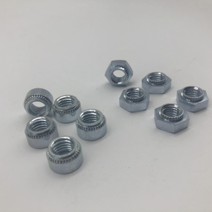 Tuerca de presión hexagonal Galvanizado trivalente Moleteado recto M8-2