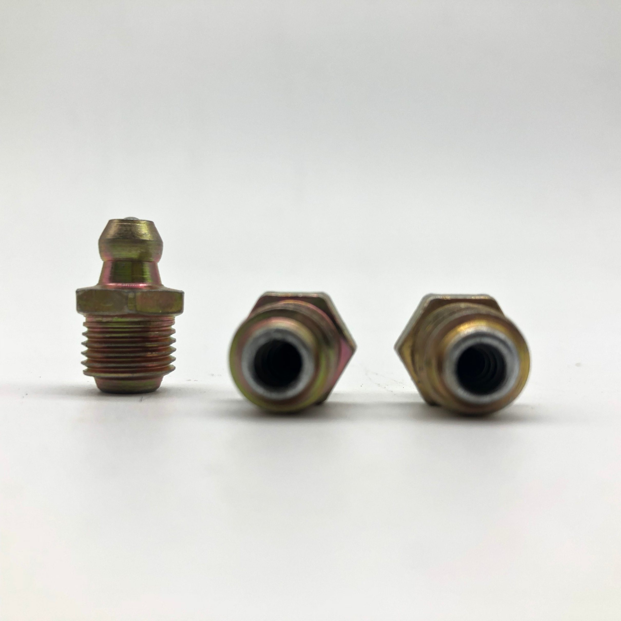 DIN71412 Racor Engrasador Recto 1/4-Unf zinc amarillo