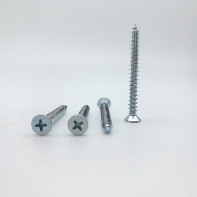 Tornillo autorroscante de cabeza avellanada elevada Phillips DIN7983