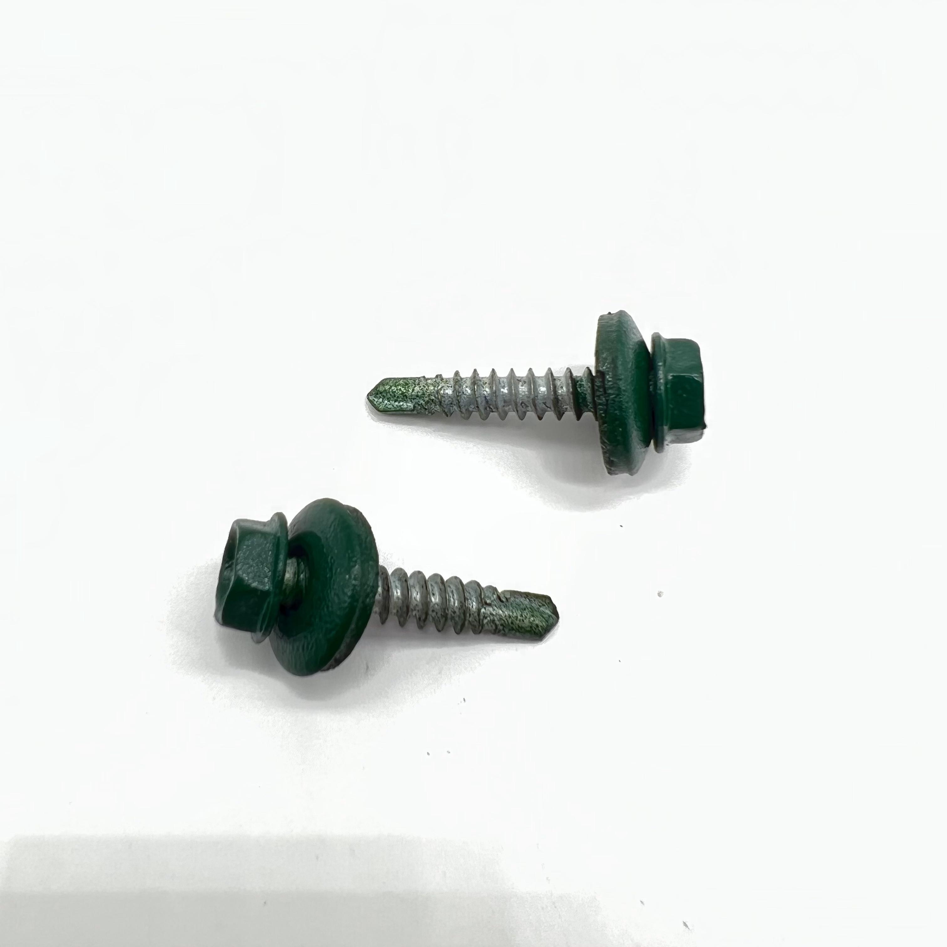 Tornillo autoperforante de acero P4 #14-14X45 Ral 9002 Arandela unida de EPDM con cabeza hexagonal