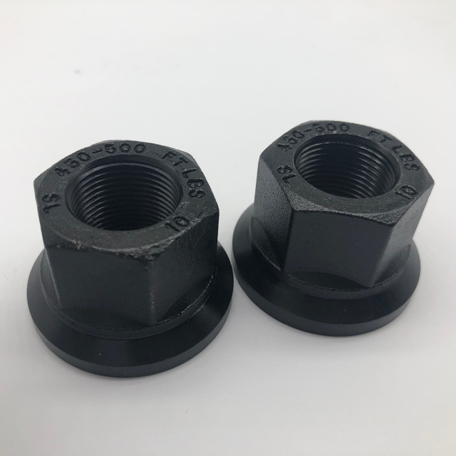 Tuerca de cubo de rueda M22X1.5 Negro fosfatado 450-500 FT Lbs