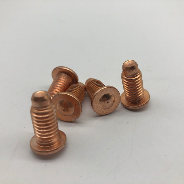 Tornillo de soldadura de cabeza redonda Perno prisionero de soldadura de revestimiento de cobre