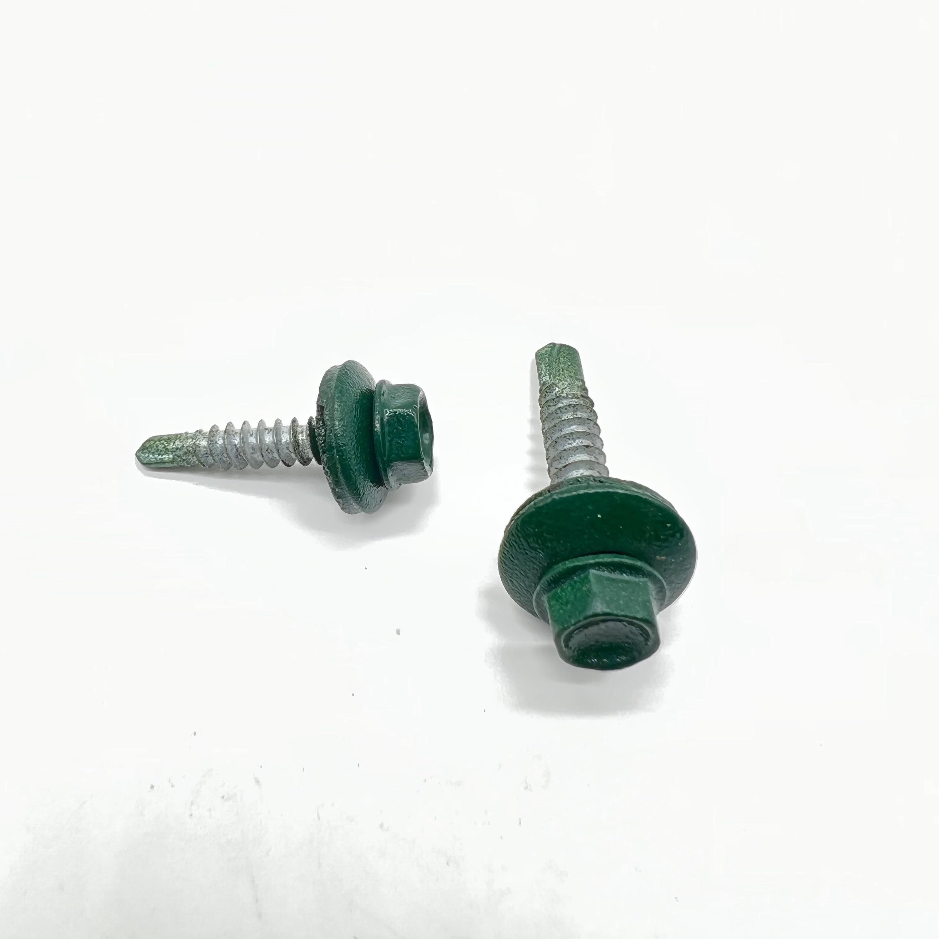Tornillo autoperforante de acero P4 #14-14X45 Ral 9002 Arandela unida de EPDM con cabeza hexagonal