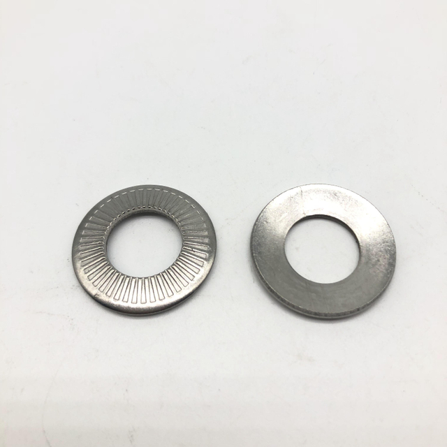 Arandelas elásticas cónicas de disco moleteado de acero inoxidable DIN 6908