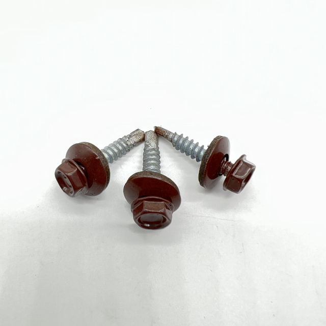 Tornillo autoperforante P1 #10-14X25 Ral 9002 Arandela unida de EPDM con cabeza hexagonal