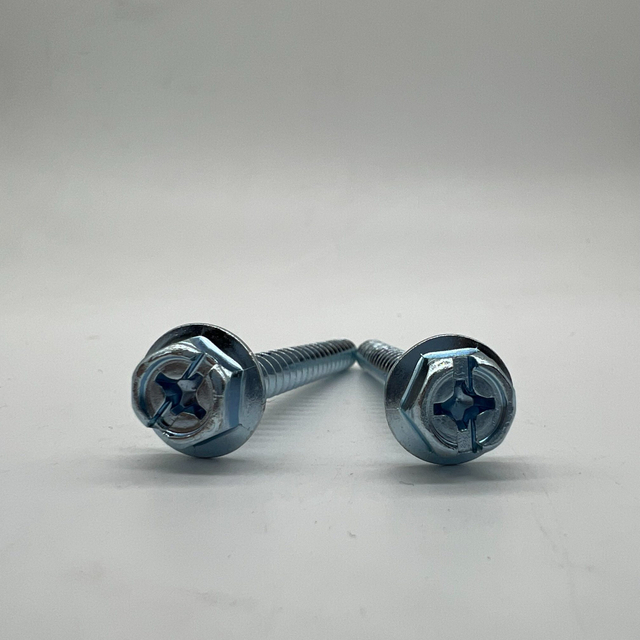 Tornillo Para Madera Cabeza Hex. Combi Ranura + Brida pH3 6X60 Zp