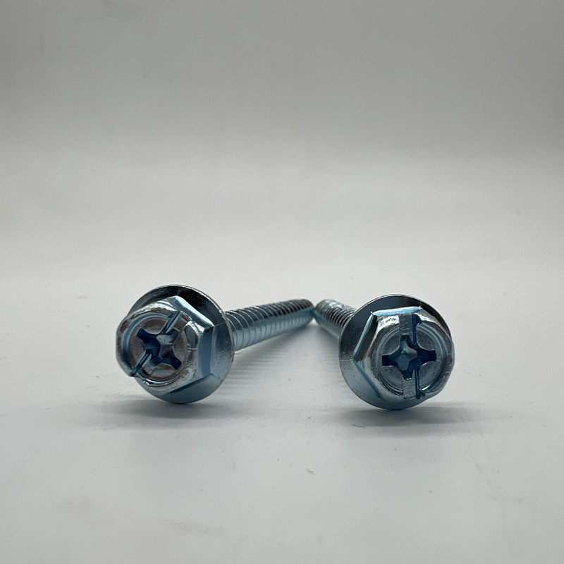 Tornillo Para Madera Cabeza Hex. Combi Ranura + Brida pH3 6X60 Zp