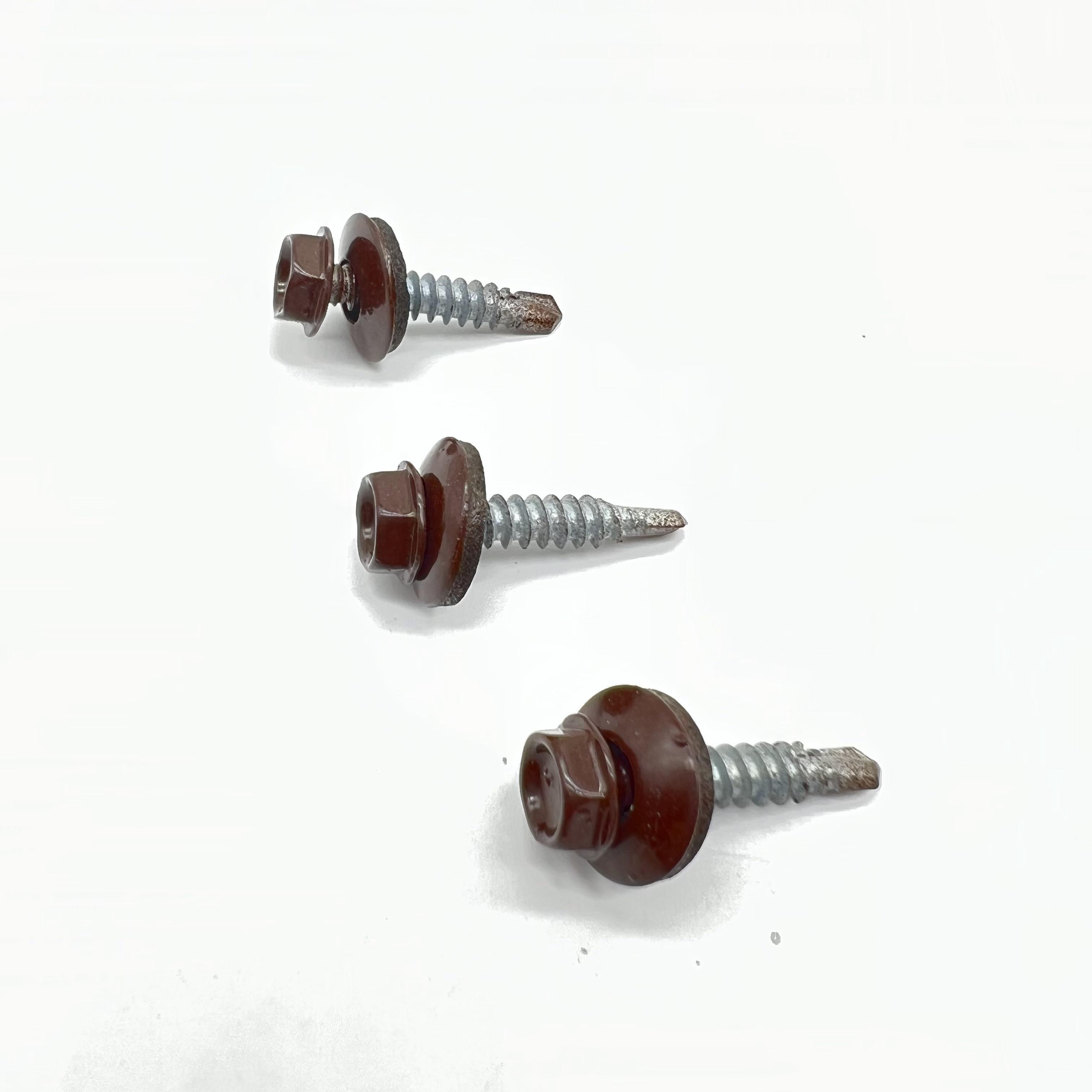 Tornillo autoperforante P1 #10-14X25 Ral 9002 Arandela unida de EPDM con cabeza hexagonal