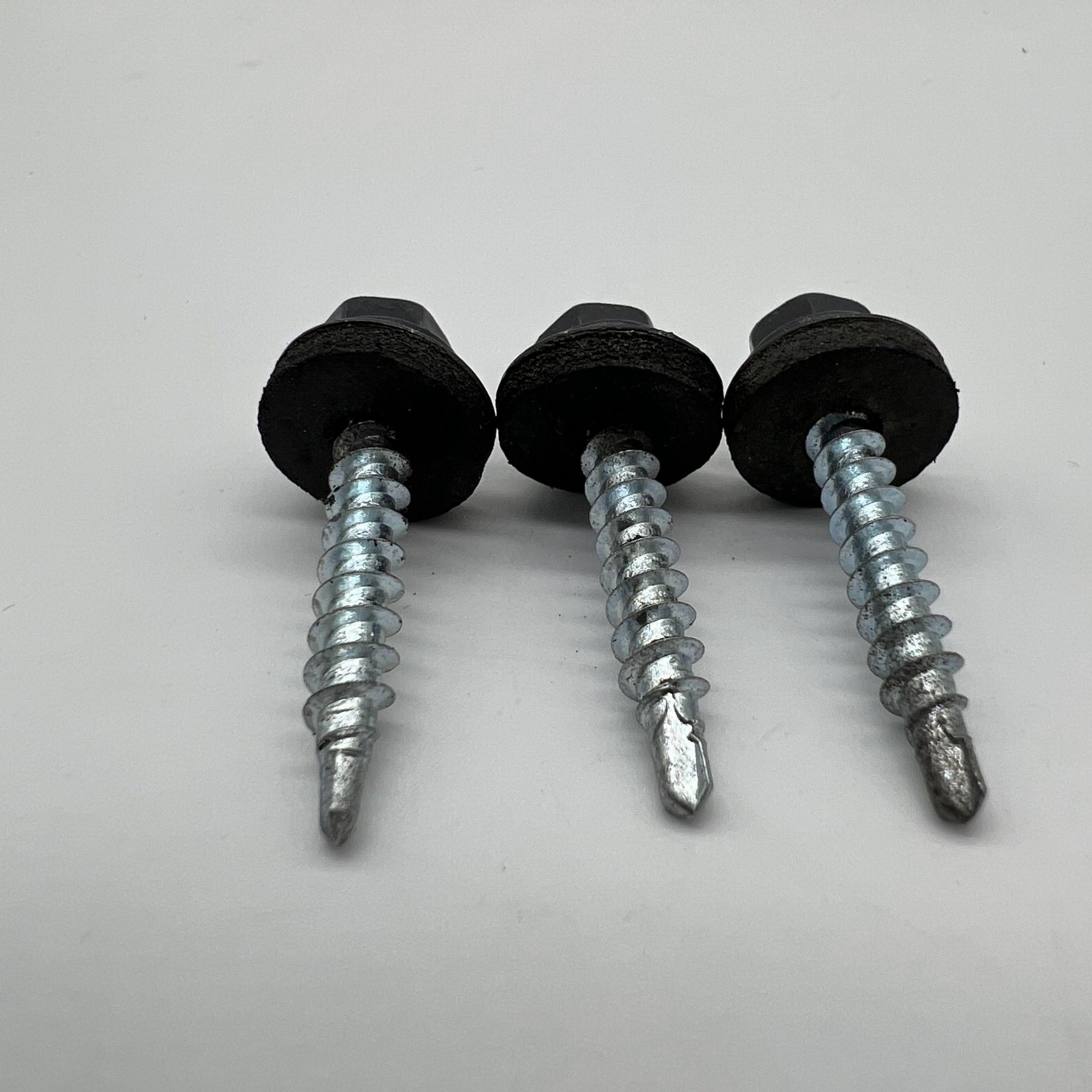 Tornillo autoperforante de acero P4 #12-14X32 Ral 6011 Cabeza hexagonal y arandela EPDM