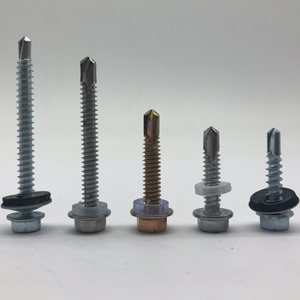 Tornillo perforador de cabeza hexagonal DIN7504K con arandela EPDM