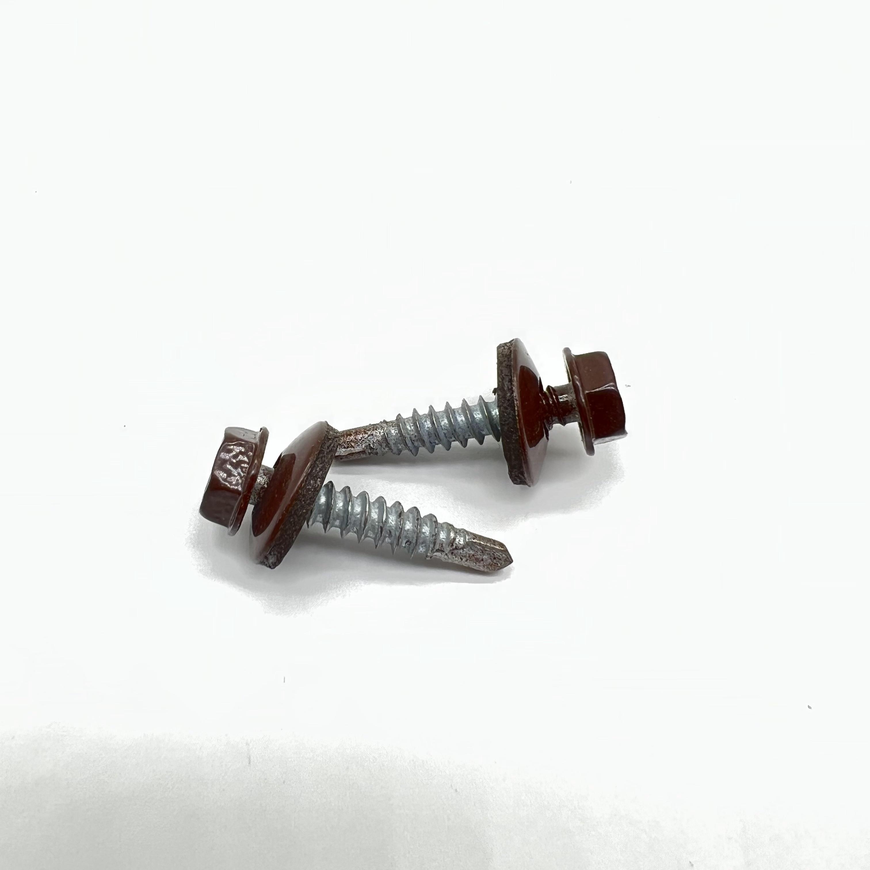 Tornillo autoperforante P1 #10-14X25 Ral 9002 Arandela unida de EPDM con cabeza hexagonal