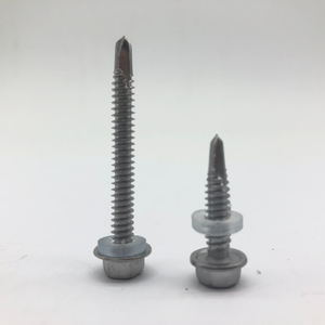 Tornillo perforador DIN7504K Ss410 con arandela de plástico