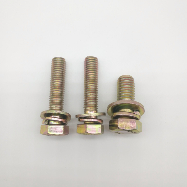 Tornillo combinado de cabeza hexagonal con arandelas